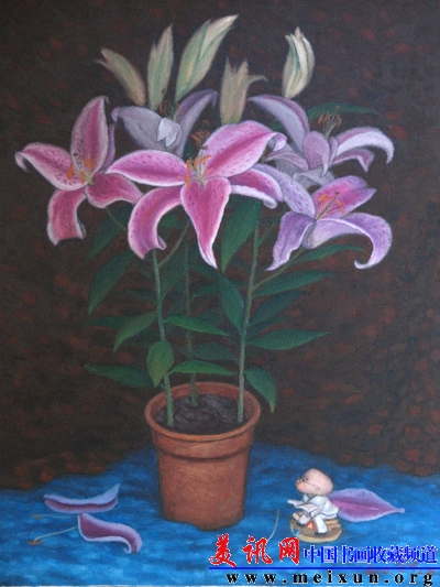 芳香的百合花(45x60cm).jpg