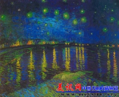 梵高 罗恩河星光灿烂的夜空.jpg