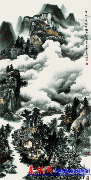 半城山色纳云烟138X68CM,2012.jpg