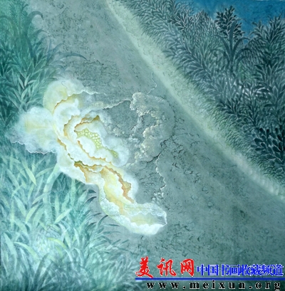 李富作品《田园风-空间系列》之四纸本彩墨60x60cm.JPG