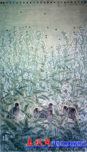 国画 菜花香 2011年入选当代百名中国工笔画有提名展 180cm100cm 宣纸.jpg