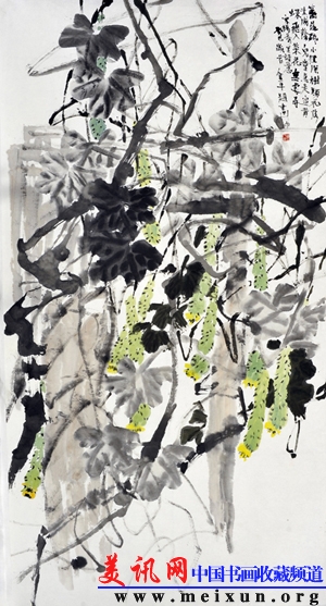 篱落疏疏小径深 90X180cm.2013年.jpg