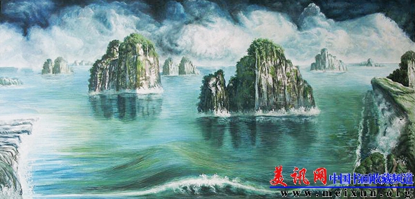 通向大海[2007年]李玉林画（四尺萱.jpg