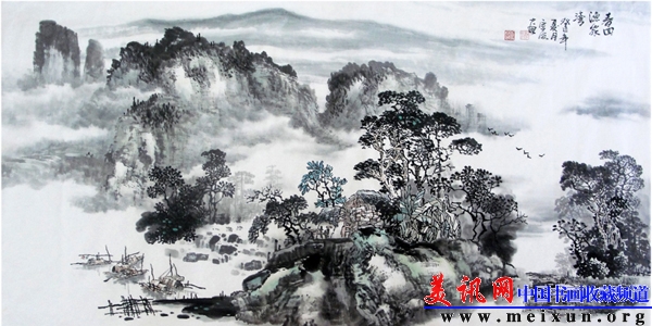 春回渔家湾 138x69cm.jpg