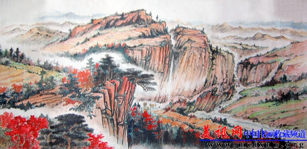 2-1《金灿灿的收割季节》136×68cm  1964年.jpg