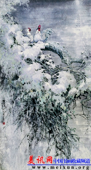 刘彩霞《霜雪鸡鸣寺》 97x180cm.jpg