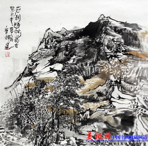 12古刹幽林岁在2012年（68X68）中国画。纸本.jpg