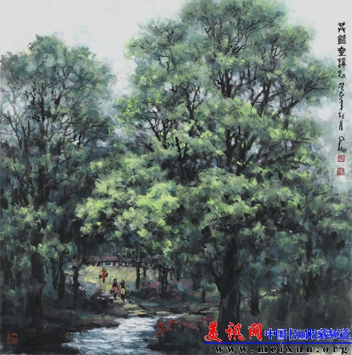 共饮一溪水 90cm x 90cm 2013年.jpg