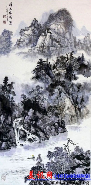 溪山幽居图作于2009年纸本68x136.jpg