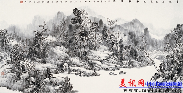 青林上雨色 纸本水墨  136x68cm  2011.jpg