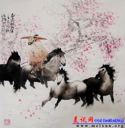 春过桃花溪 2012年 水墨宣纸68×68cm.jpg