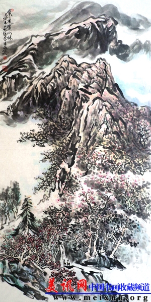 紫气贯山林 2012年139 X 69 CM 设色纸本.JPG