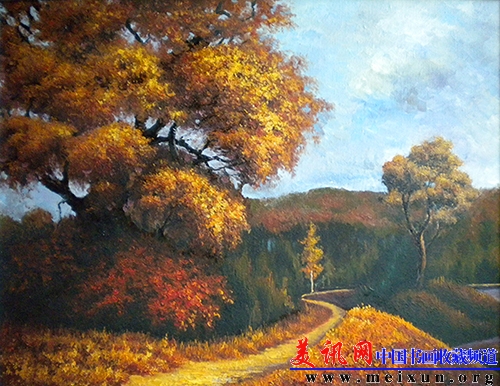 油画《山路弯弯》.JPG