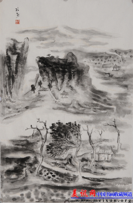 孔燕 山水之一  纸本水墨 68×45cm  2013.jpg