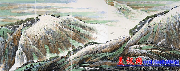 （贵州）沉浮-春染苗岭-136x68x5-2012.JPG