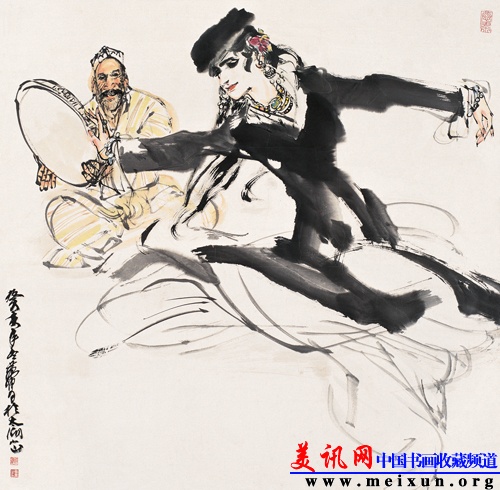 于阗歌舞 68x68cm 1983年.jpg