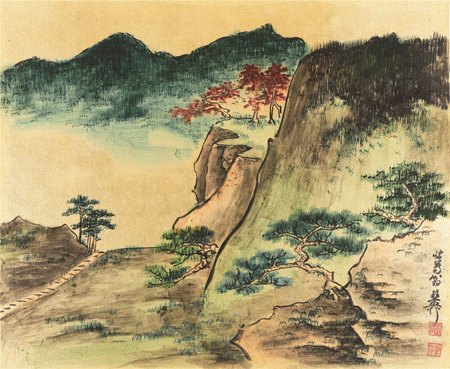 谢稚柳 《江山粹美册》 之三纸本设色 册页29×36cm.jpg