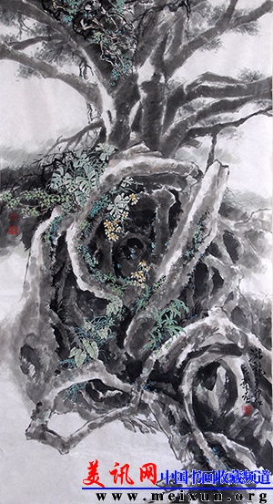 《游龙》2011年画，纸本，180cm×97cm.JPG