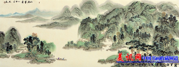 《山居客来》 138x55cm 2005年.jpg