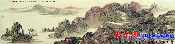 《晓色独钓》 138x50cm 2008年.jpg