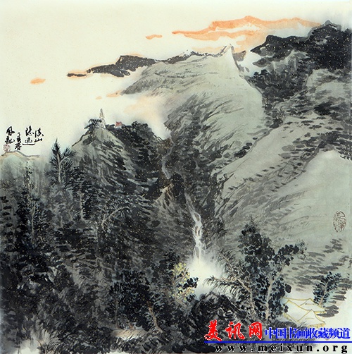 《溪山隐逸》 68x68cm 2007年.jpg