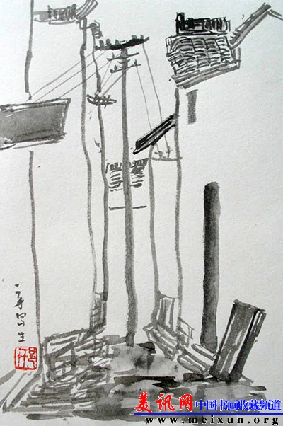 徽州民居之二，尺寸：20cm乘27cm.jpg