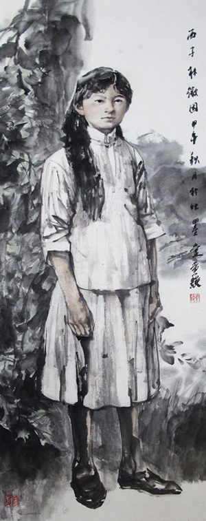 黄骏  西子林徽因  135×47cm  立轴.jpg