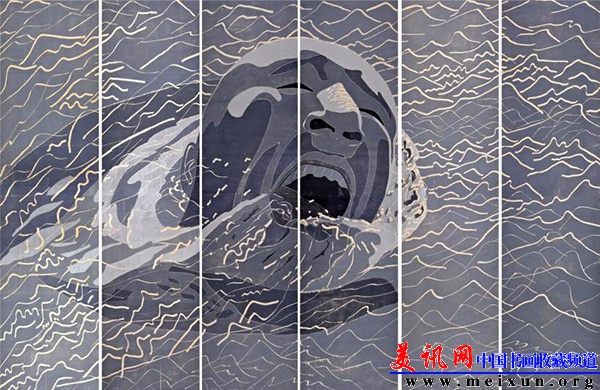 方力钧  《1999.2.1》 木刻版画  488×732cm 1999.jpg