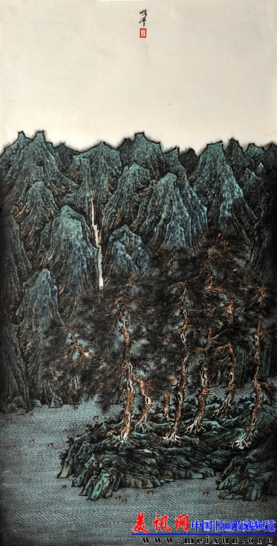 松风雨霁图 水墨纸本 120cm×68cm.jpg