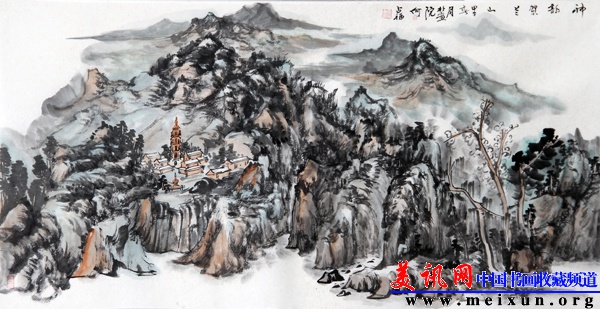 《神韵贺兰山》136cmx68cm.jpg