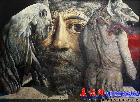 1亚赫宁 O.U.《哈摩尔神像》布面油画  120×160cm.jpg