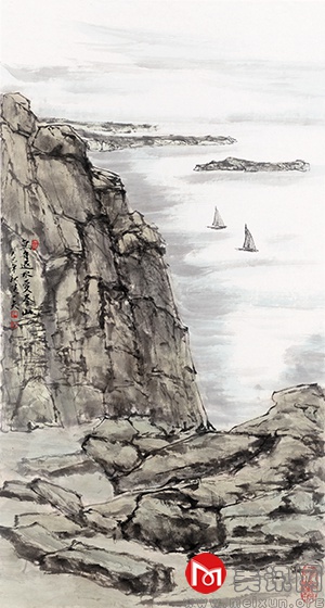 渔舟逐水爱春山(癸巳91x48cm).jpg