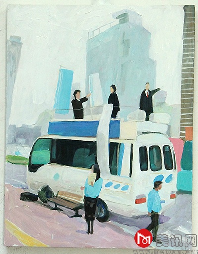 生活-白车 32X40 油画 2014.jpg