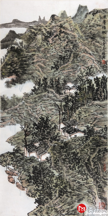 张復兴  焦墨情致 138x70cm 纸本水墨设色 2013.jpg