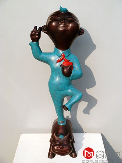 《功夫》NO.1，82×30×33cm，铸铜，2009.jpg