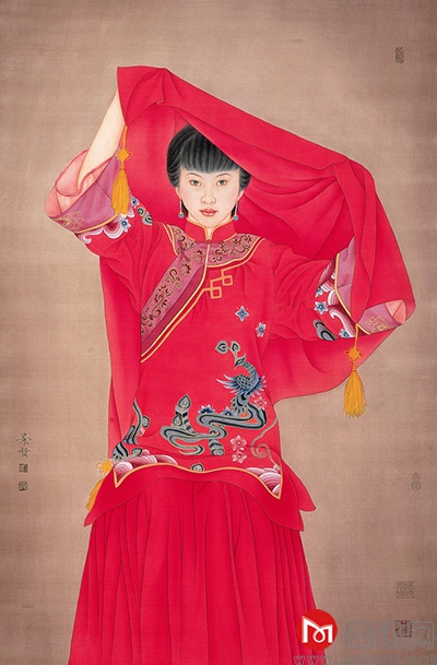 中国红系列·新娘  120cmX80cm  绢本 2012.jpg