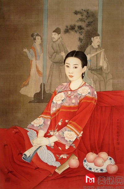 中国红系列·古风  115cmX80cm  绢本 2014.jpg