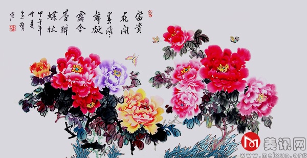 富贵花开春风舞（四尺横幅）.jpg