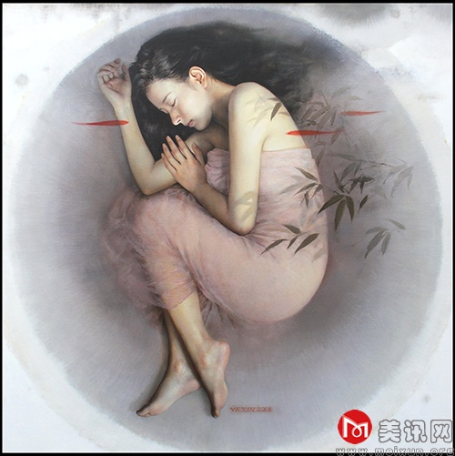 叶馨《如梦令》 100x100cm 布面油画 2014年.jpg